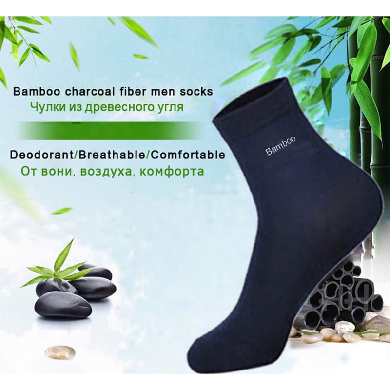 Bamboo Crew Socks For Men Comfortable Breathable High Quality Ideal Gift For Him 5