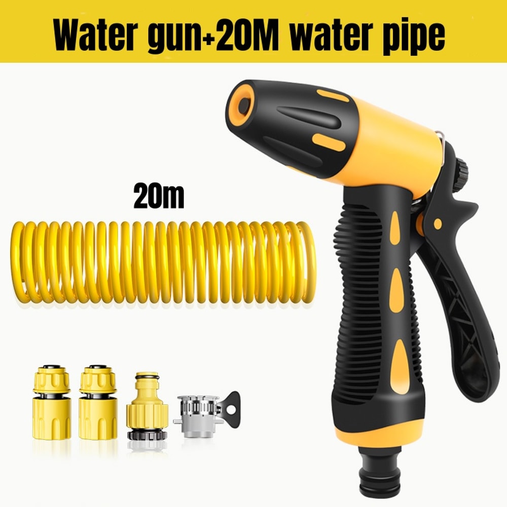 Telescopic Water Pipe With High Pressure Nozzle Car Washing Tool Set 6