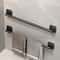 Self Adhesive Bathroom Towel Holder No Drilling Modern Black White Towel Rack For Easy Installatio 3
