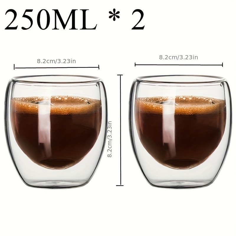 Premium Handmade Double Wall Glass Cups Insulated Transparent Tea Espresso Whisky And Coffee Mugs 5