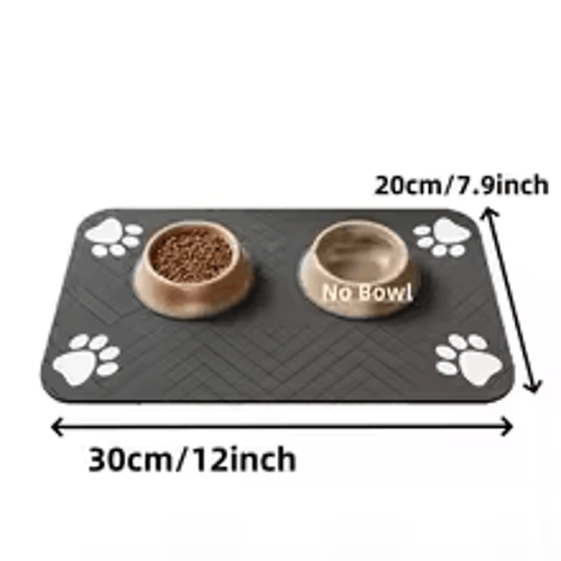 Absorbent Pet Feeding Mat With Waterproof Rubber Backing For Food Water Bowls Quick Dry Mat For Do 2