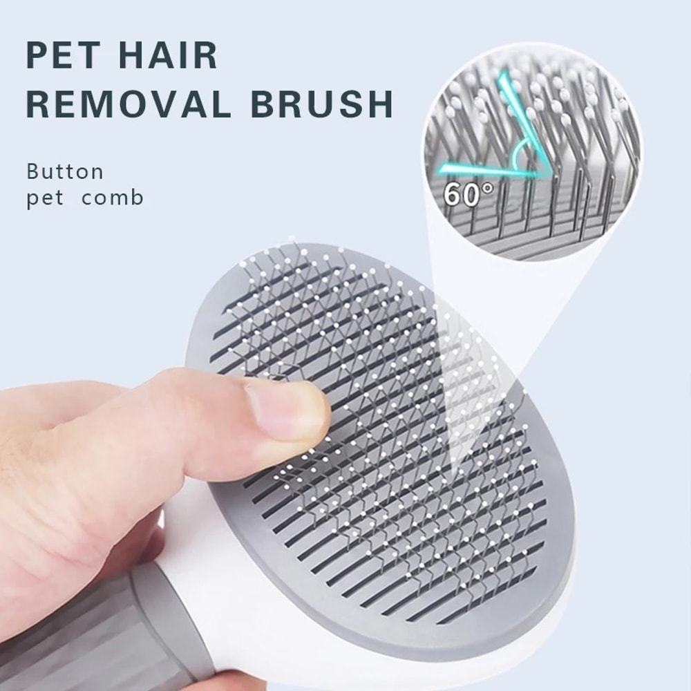 SelfCleaning Pet Hair Remover Brush For Dogs Cats Grooming Tool 4