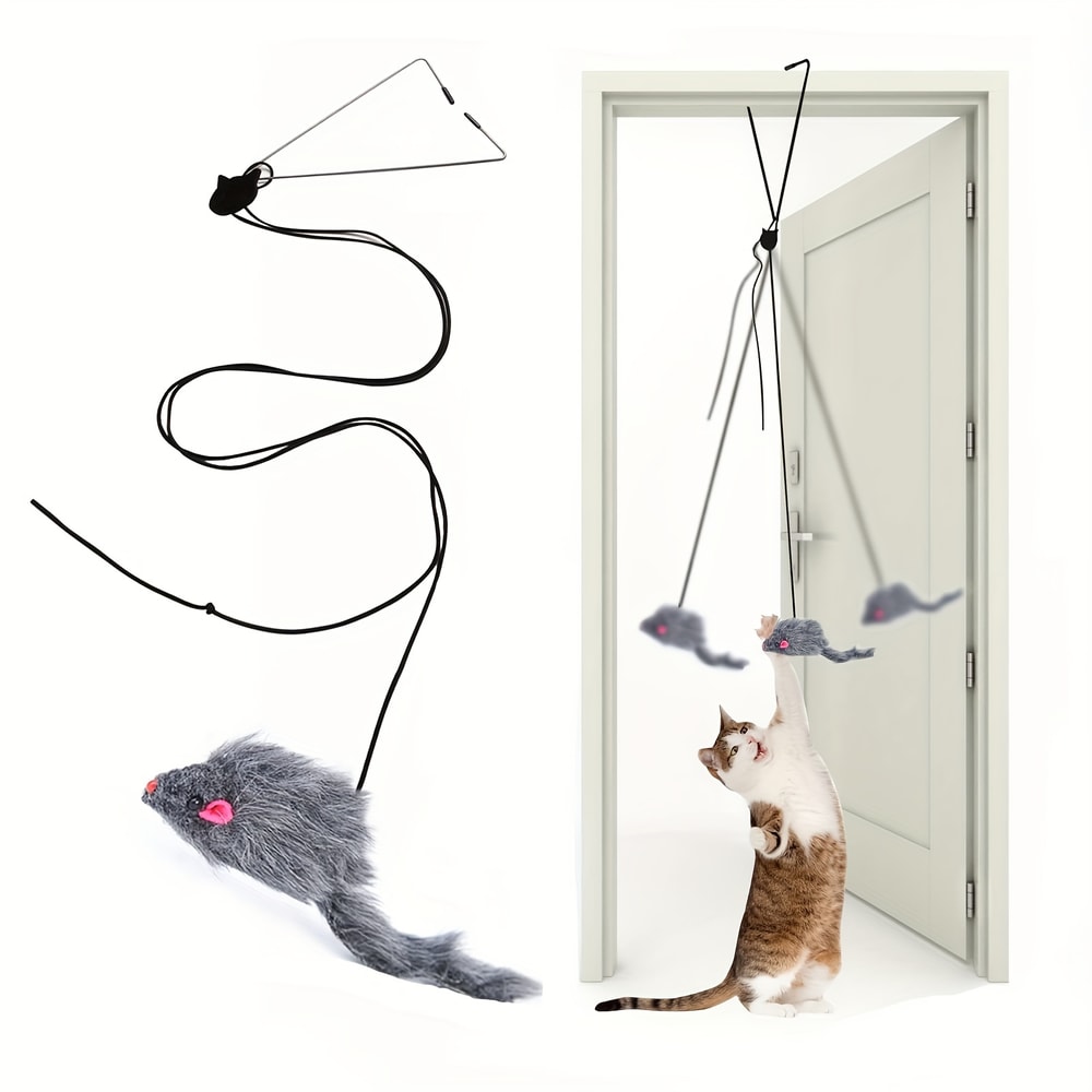 Hanging Cat Toy For Stress Relief Interactive Kitten Play Toy For Living Room 4