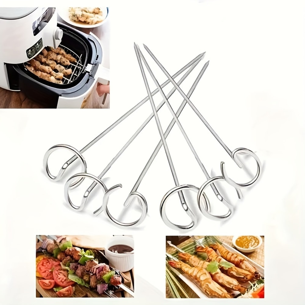 Premium Stainless Steel Air Fryer Skewer Grill Set Universal Vertical Grill Food Grade Accessories 4