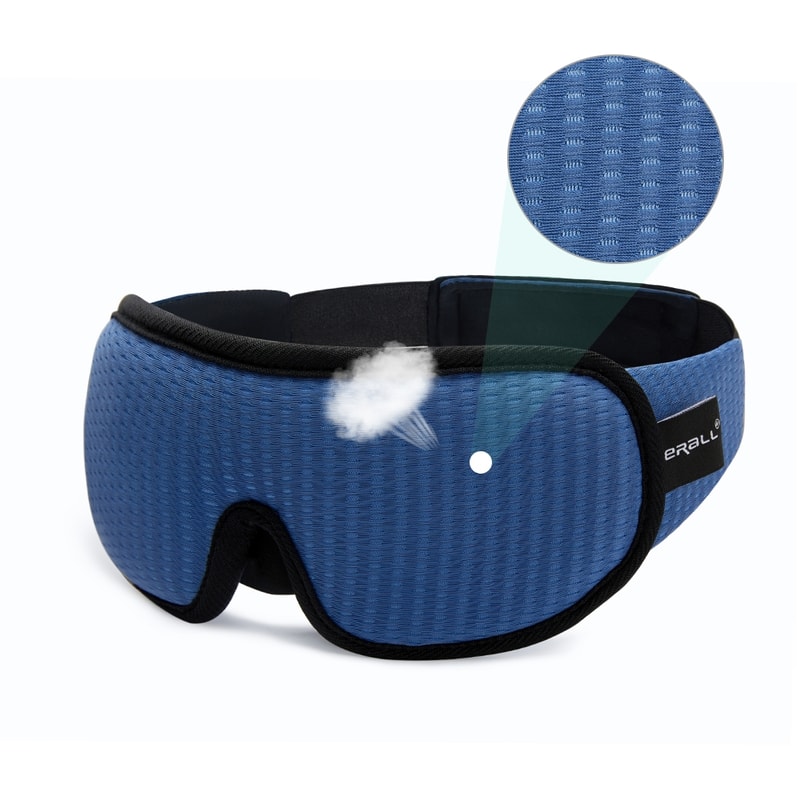 Soft Padded Sleeping Mask Block Out Light Ergonomic Eye Shade Blindfold For Restful Sleep 8