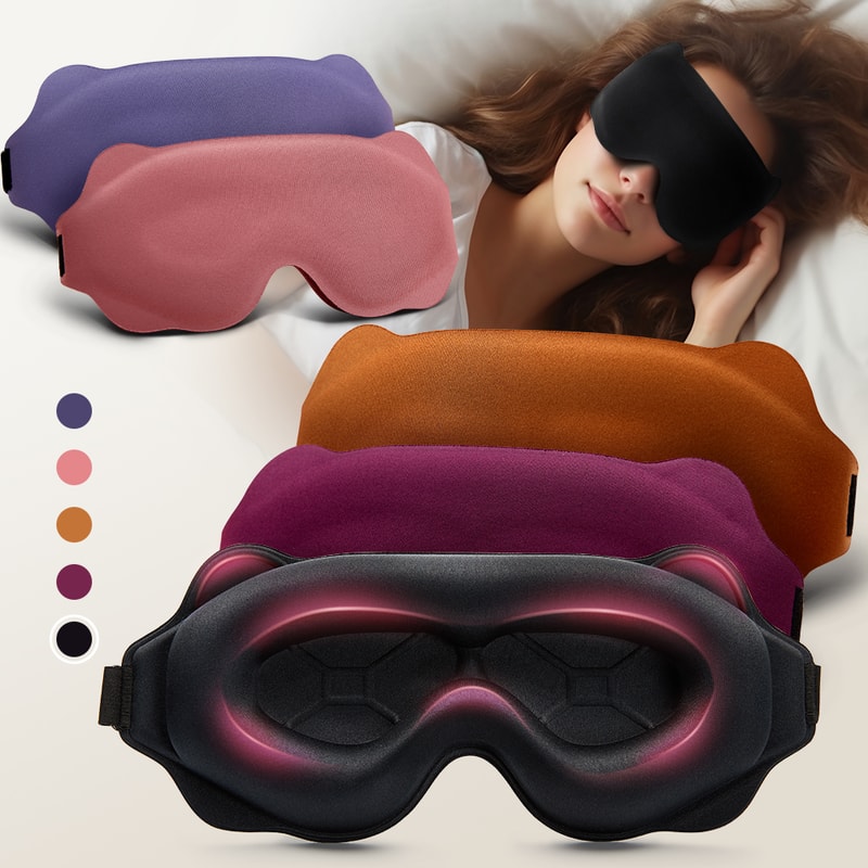 Soft Block Out Light Sleep Mask Breathable Eye Mask For Travel Restful Sleep Aid 1