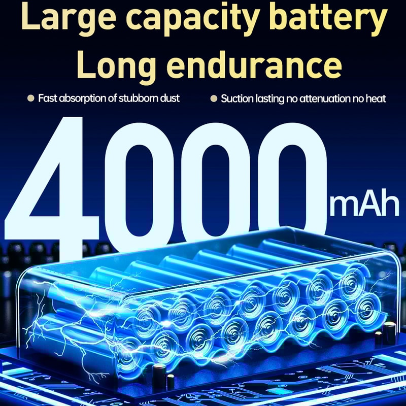 Portable Car Vacuum Cleaner Wireless Strong Suction Handheld Vacuum For Car Home And Keyboard Clean 6