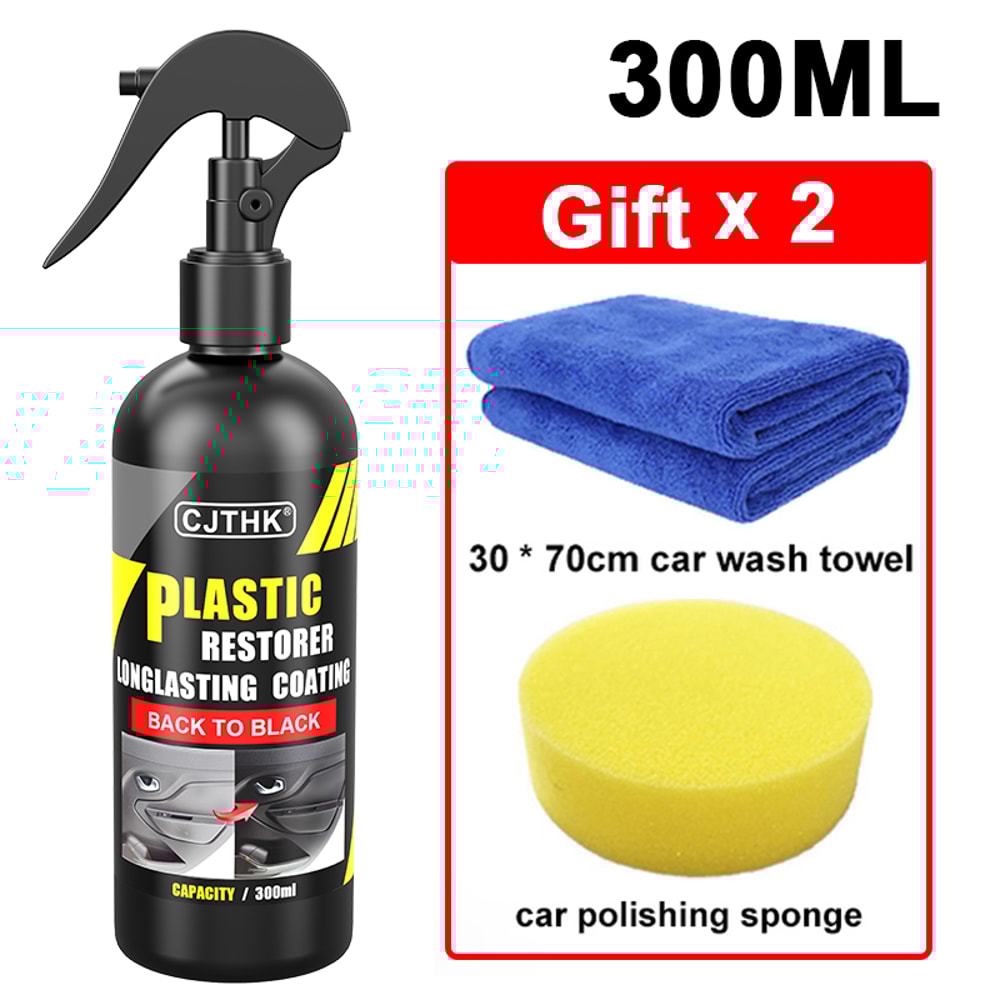 Car Plastic Restorer Long Lasting Gloss Leather Revitalizer Auto Polish Trim Cleaner 5