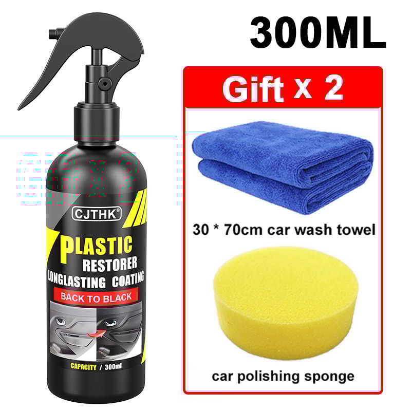 Car Plastic Restorer Long Lasting Gloss Leather Revitalizer Auto Polish Trim Cleaner 5