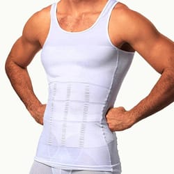 men's slimming body shaper compression vest waist trainer for weight loss & belly control