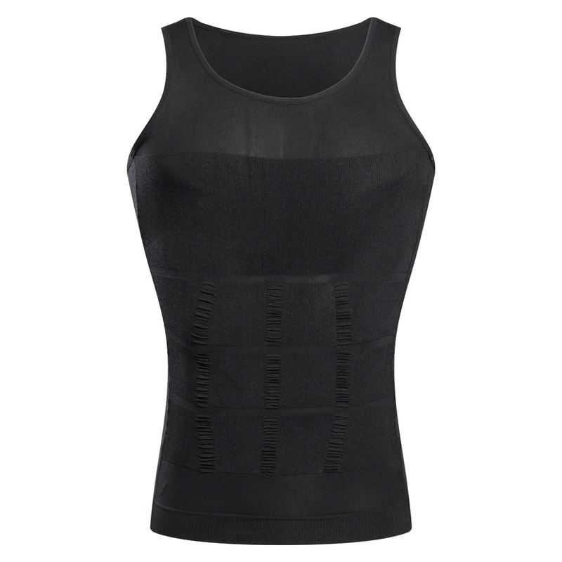 Mens Slimming Body Shaper Compression Vest Waist Trainer For Weight Loss Belly Control 3