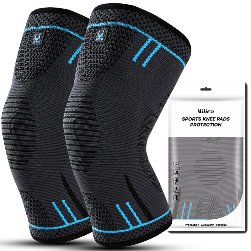 Elastic Compression Knee Sleeve Breathable Protective Knee Pads For Gym Sports Basketball Running 0