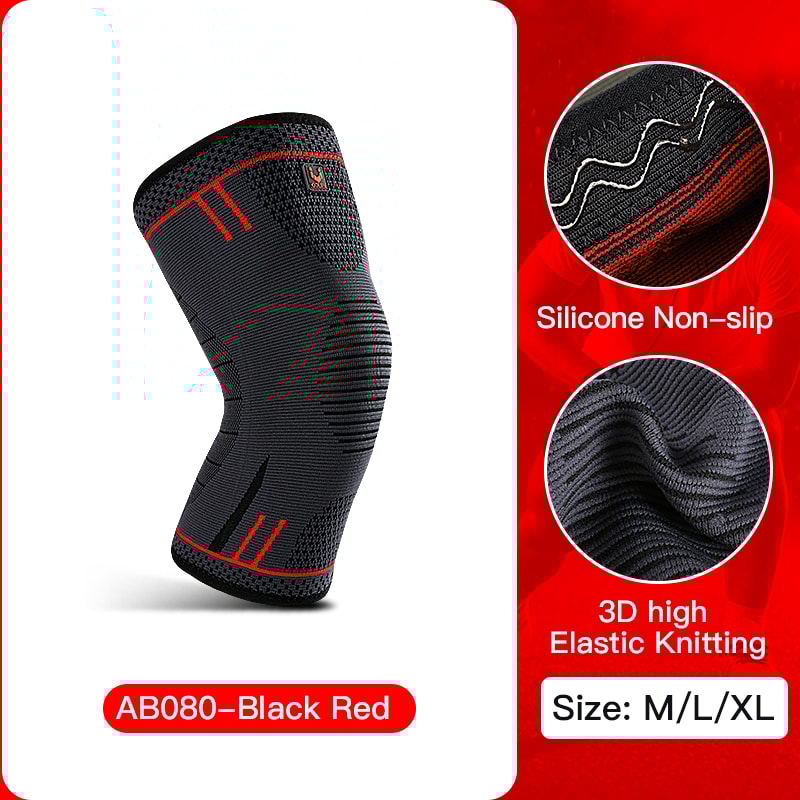 Elastic Compression Knee Sleeve Breathable Protective Knee Pads For Gym Sports Basketball Running 7