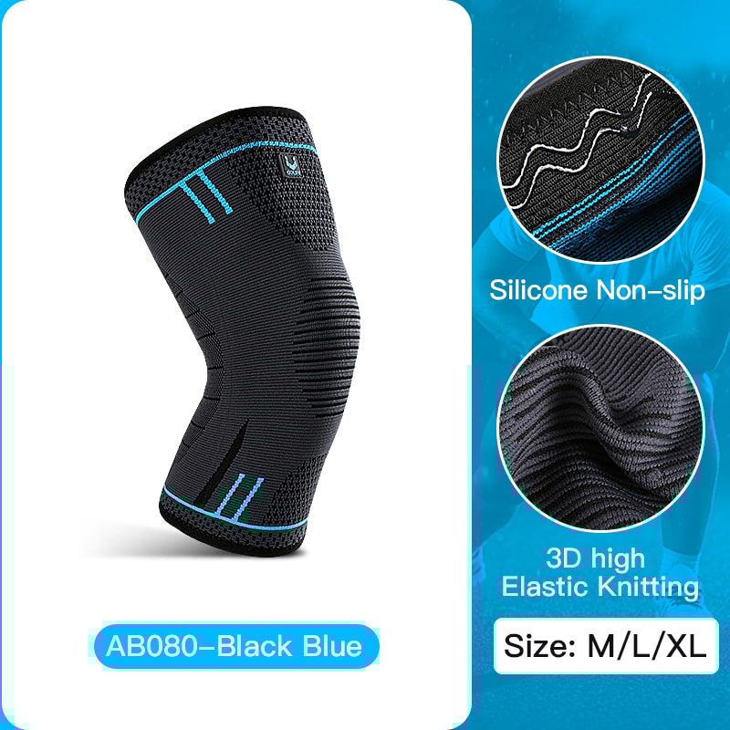 Elastic Compression Knee Sleeve Breathable Protective Knee Pads For Gym Sports Basketball Running 3