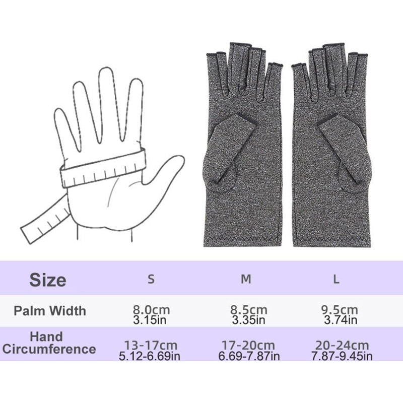 Fingerless Compression Gloves For Hand Discomfort Relief 2