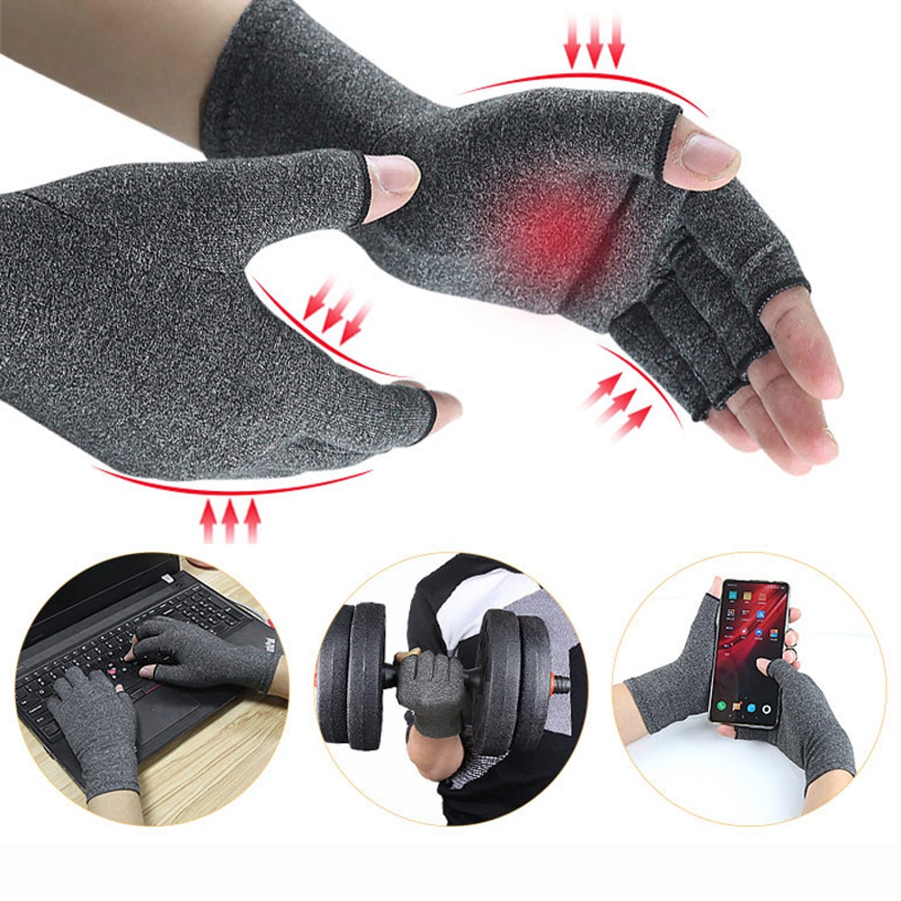Fingerless Compression Gloves For Hand Discomfort Relief 4
