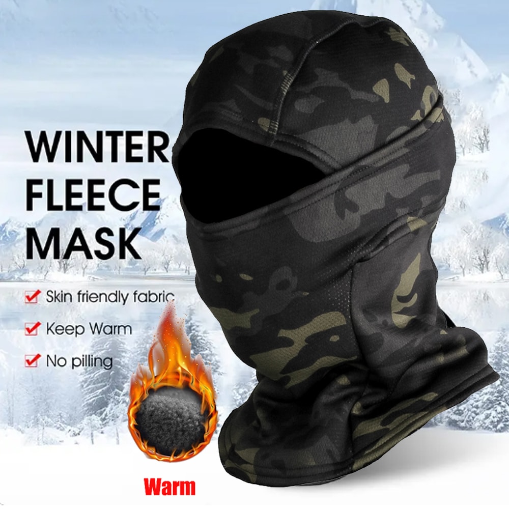 Winter Fleece Warm Camouflage Balaclava For Skiing Cycling And Outdoor Activities 1