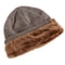 Fur Lined Winter Beanie Cap For Men And Women Cozy Slouchy Knitted Hat With Casual Label Decor 8