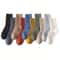 Vibrant Striped Comfort Crew Socks Soft Breathable Colorful Everyday Wear 0