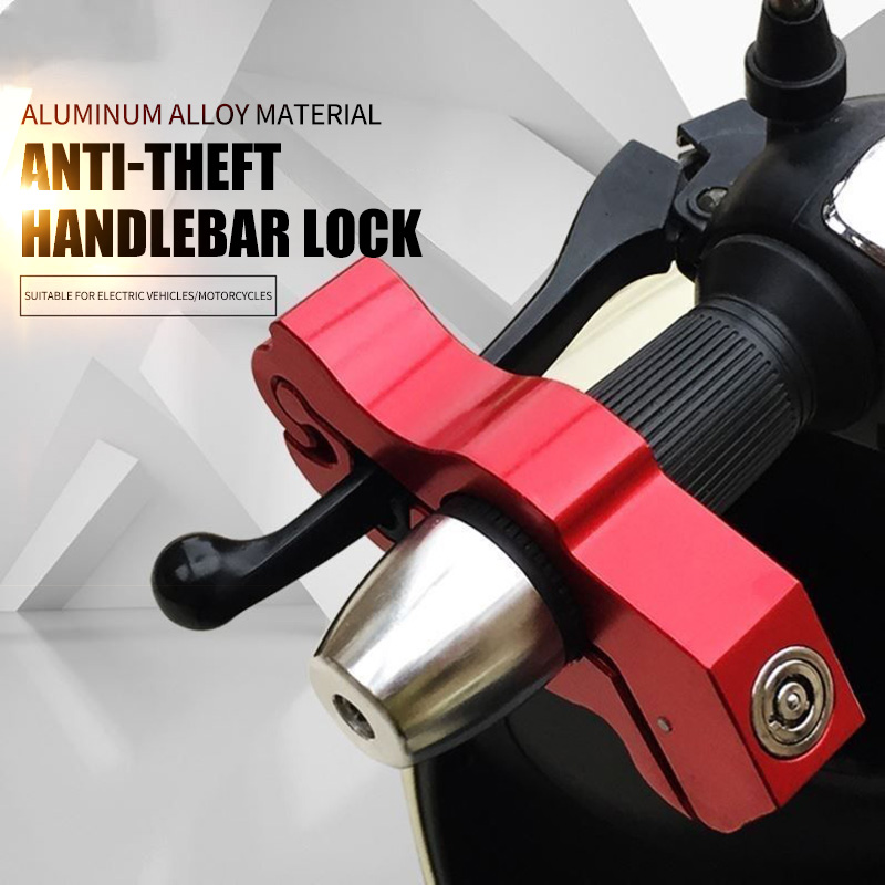 Motorcycle Handlebar Lock Brake Lever Security Anti Theft ATV Dirt Bike Lock 1