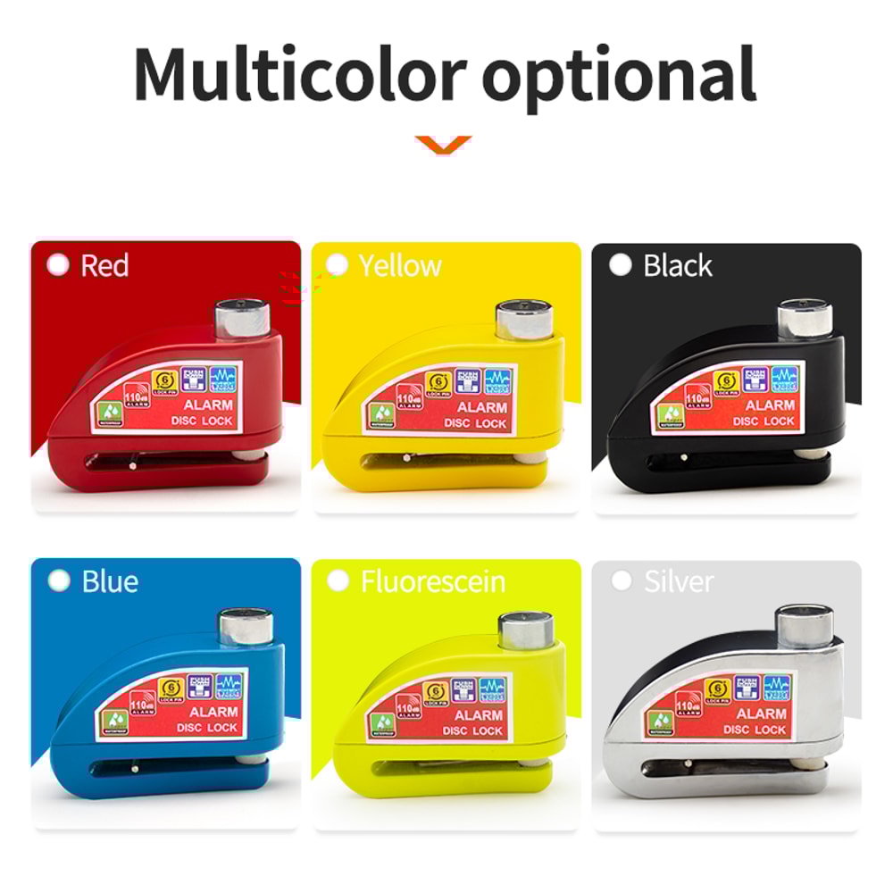 Motorcycle Alarm Disc Lock Anti Theft Security Padlock With Reminder Rope For Motorcycle Bicycle An 6