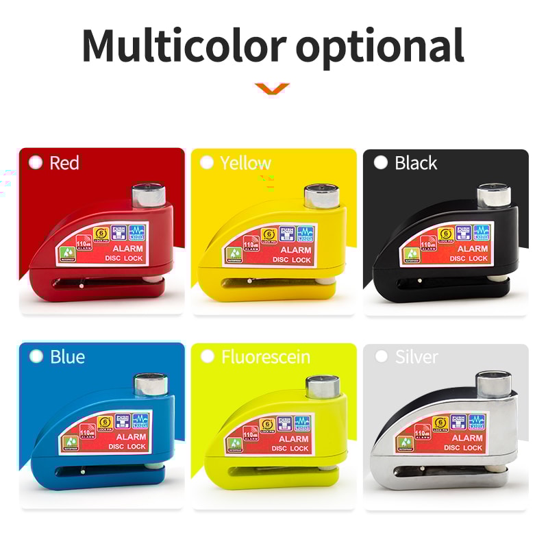 Motorcycle Alarm Disc Lock Anti Theft Security Padlock With Reminder Rope For Motorcycle Bicycle An 6