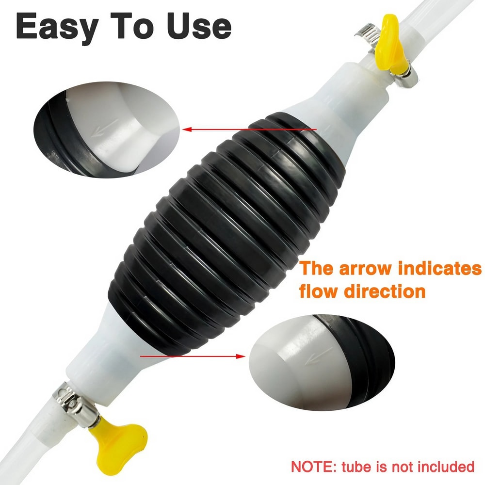Manual Fuel Hand Primer Pump For Car Fuel Line Transfer Durable ABS One Way Pump Tool 4