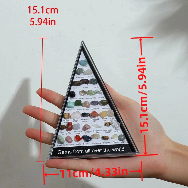 Gemstone Chakra Healing Stones Set Rose Quartz Hexagon Crystals For Meditation Bedroom Decor 4