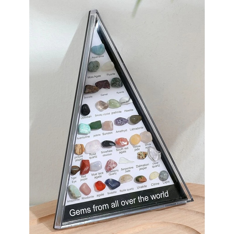 Gemstone Chakra Healing Stones Set Rose Quartz Hexagon Crystals For Meditation Bedroom Decor 6