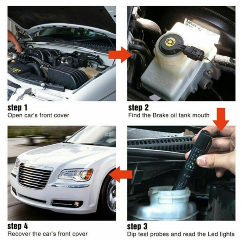 Universal Brake Fluid Tester Accurate Oil Quality Diagnostic Tools With LED Indicator 2