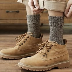 winter merino wool slipper socks for men thick, warm, and comfortable for cold weather