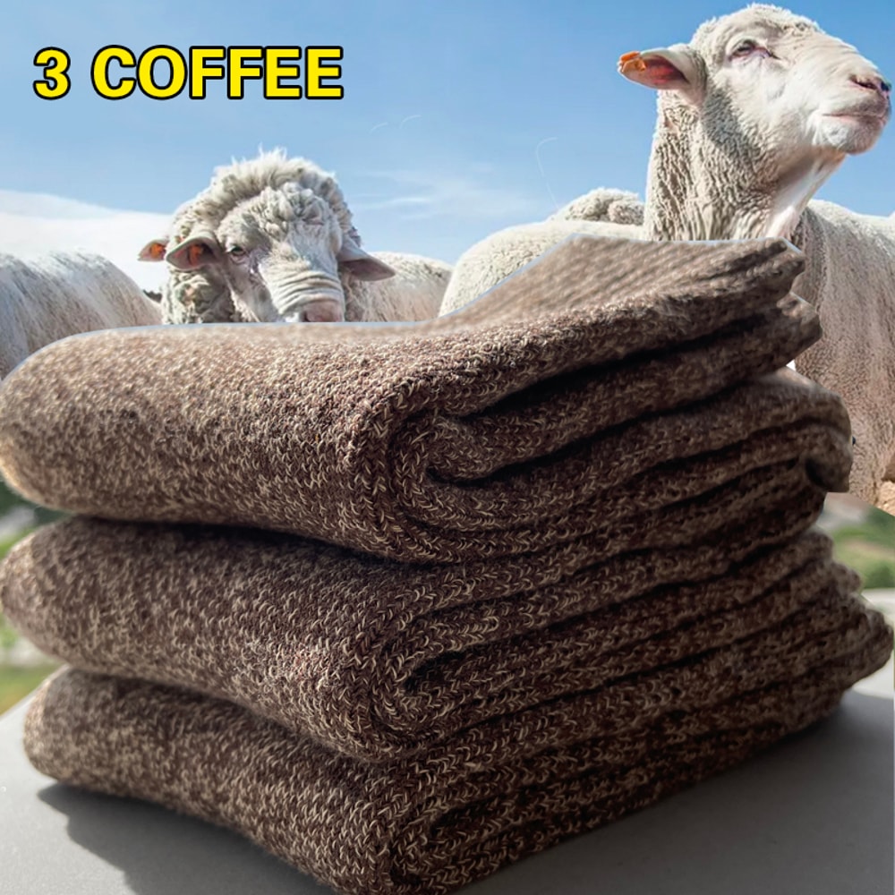 Winter Merino Wool Slipper Socks For Men Thick Warm And Comfortable For Cold Weather 6