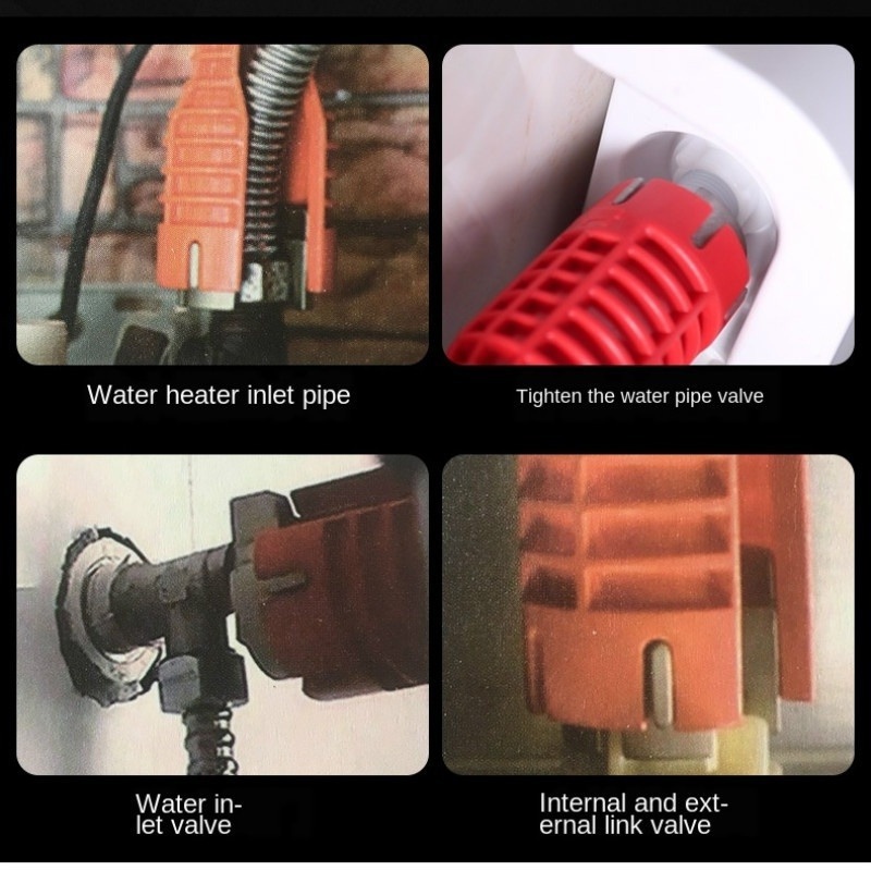 Multi Functional Sanitary Wrench For Faucet Pipe Installation Red Chrome Plated Tool For Home Plum 3