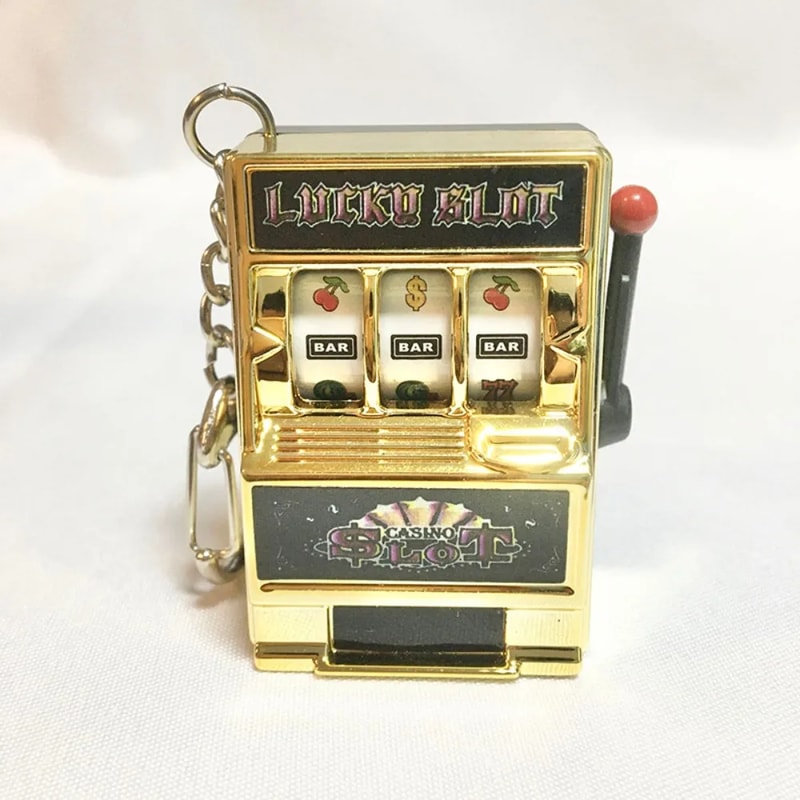 Personalized Fruit Machine Slot Machine Keychain Creative Car Pendant Key Ring Gift Accessory 5