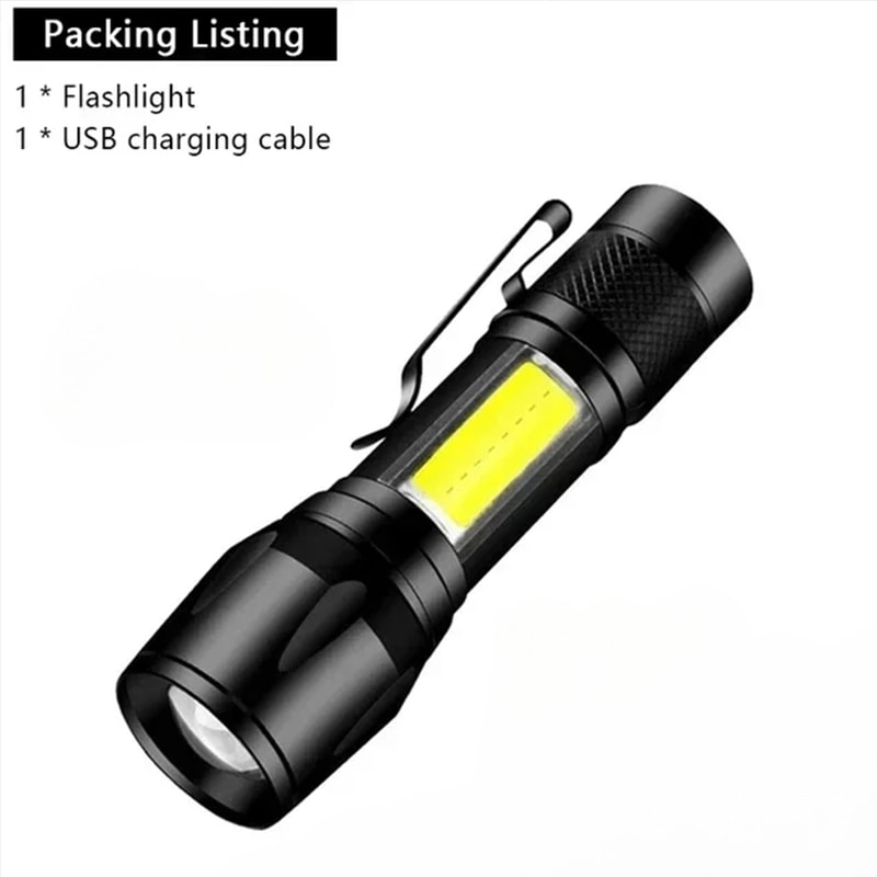 USB Rechargeable Mini Flashlight COBXPE Portable Torch For Camping And Emergencies 7