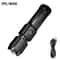 Rechargeable LED Tactical Flashlight Lumen Waterproof Zoomable For Fishing Hunting 0