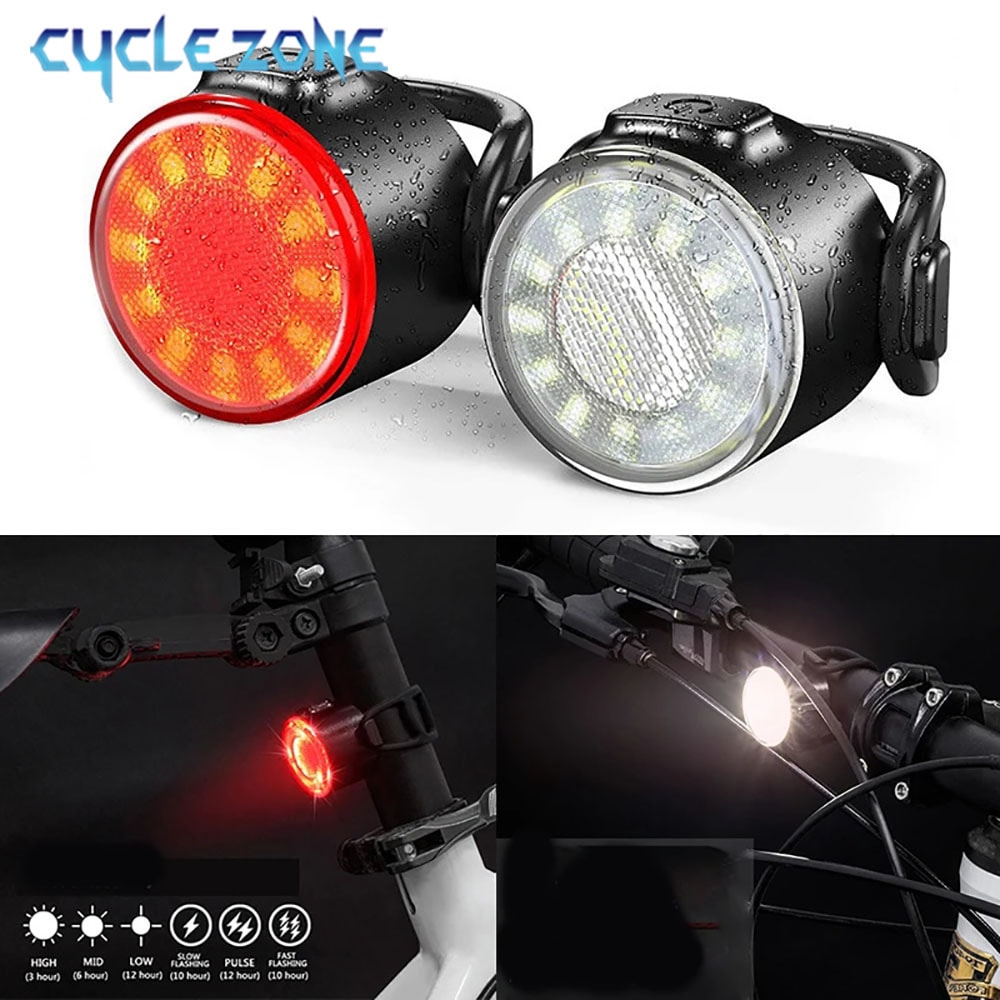 Rechargeable LED Bicycle Tail Light USB Powered Waterproof Safety Warning Lamp For Front Rear 1