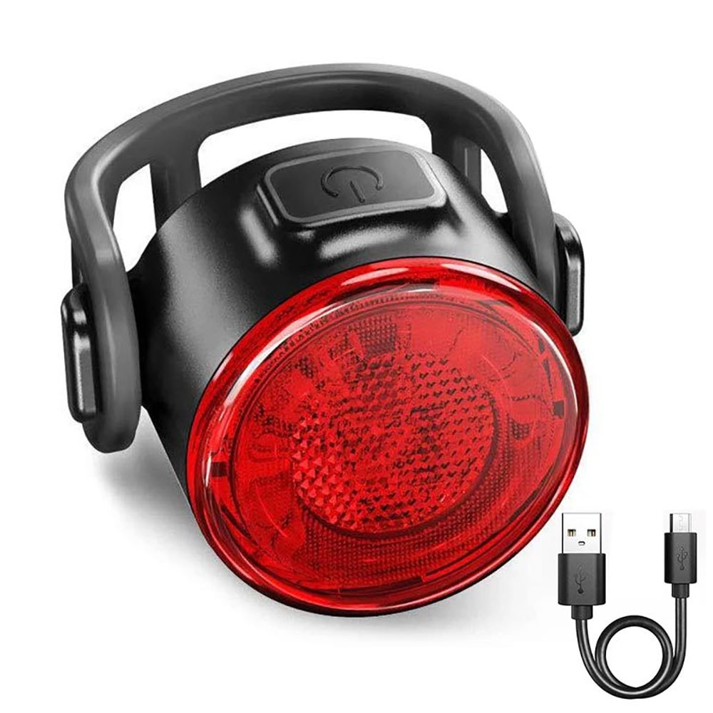 Rechargeable LED Bicycle Tail Light USB Powered Waterproof Safety Warning Lamp For Front Rear 6