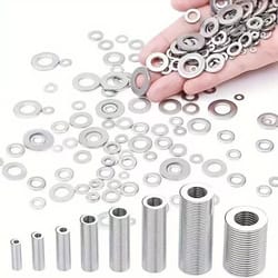 stainless steel flat washers set premium quality for home decor, factory repairs & more