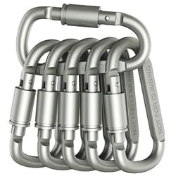 heavy duty aluminum carabiner set for outdoor edc keychain clip, tactical hook & karabiner clips