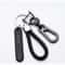 Trendy DIY Mobile Phone Number Plate Keychain For Men Punk Woven Leather Rope Car Accessories 4