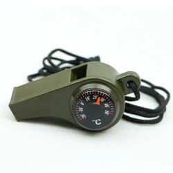 emergency survival whistle with compass & thermometer outdoor camping & hiking essential