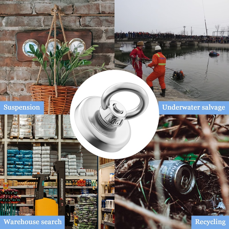 Super Strong Neodymium Fishing Magnet With Eyebolt For Salvage And Magnetic Fishing Heavy Duty Hook 5