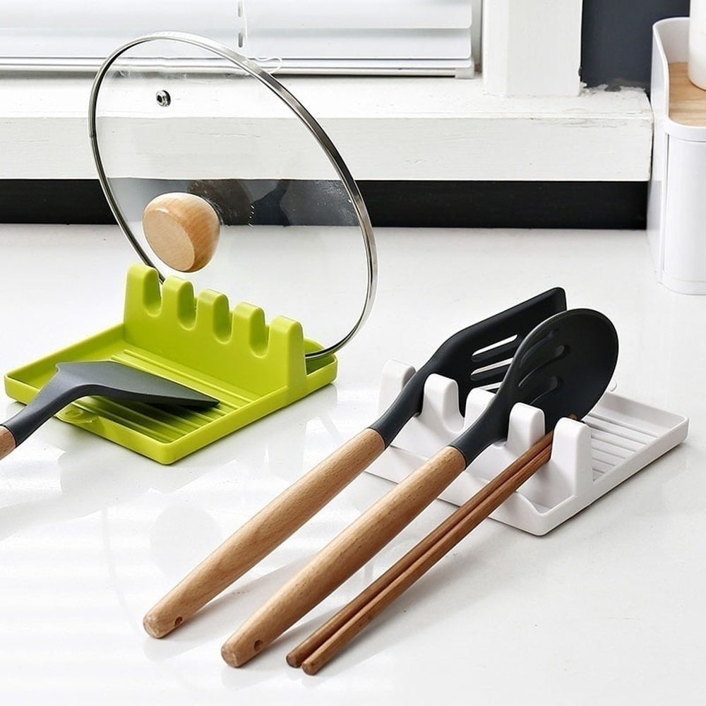 Non Slip Kitchen Spoon Fork Holder Rack Plastic Organizer For Spatulas Chopsticks More 0