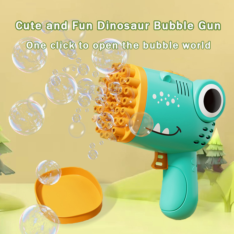 Dinosaur Bubble Machine Electric Handheld Bubble Gun For Kids Parties 2
