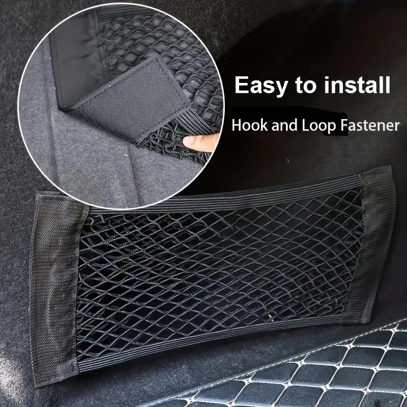 Universal Car Storage Net Organizer Trunk Mesh Bag For Car Fire Extinguisher Accessories 1