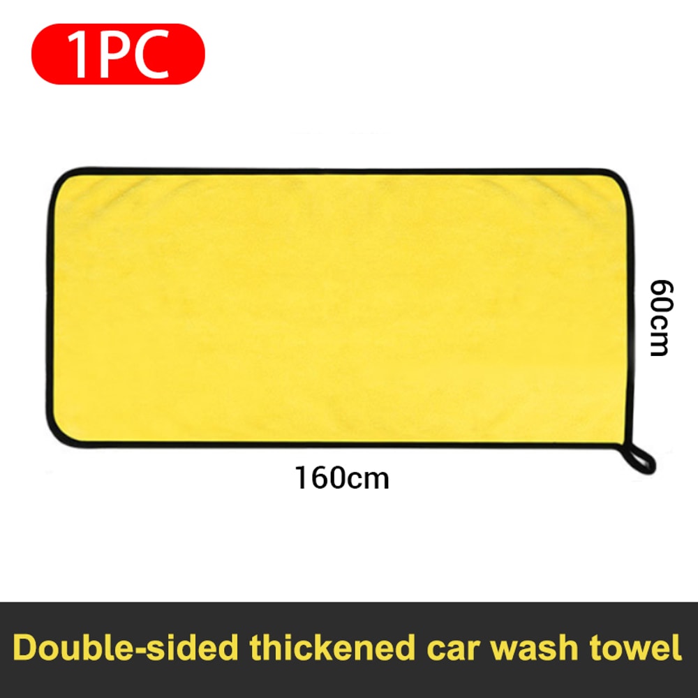 Microfiber Car Wash Towel Double Sided Coral Velvet For Super Absorbent Drying 5