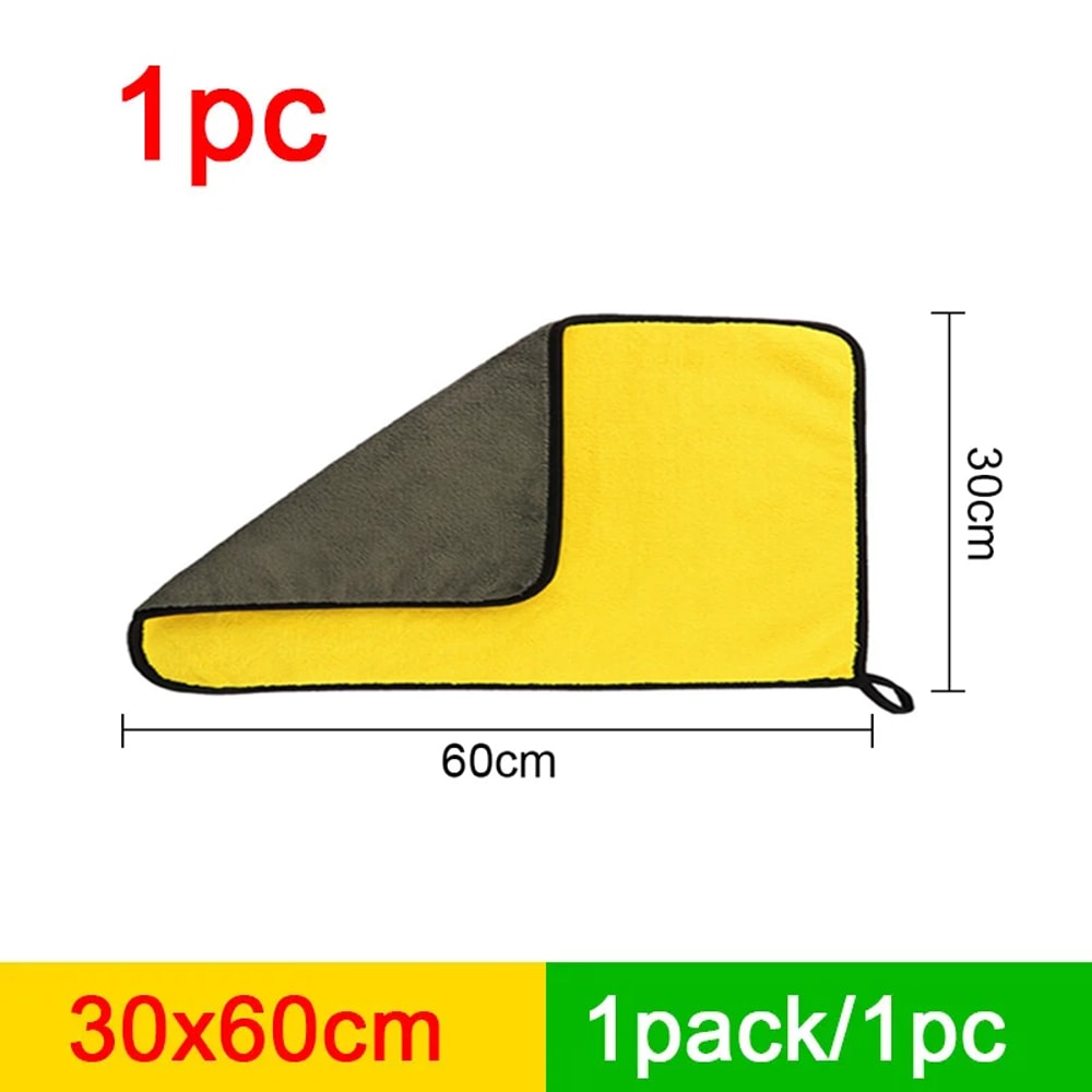 Microfiber Car Wash Towel Double Sided Coral Velvet For Super Absorbent Drying 3