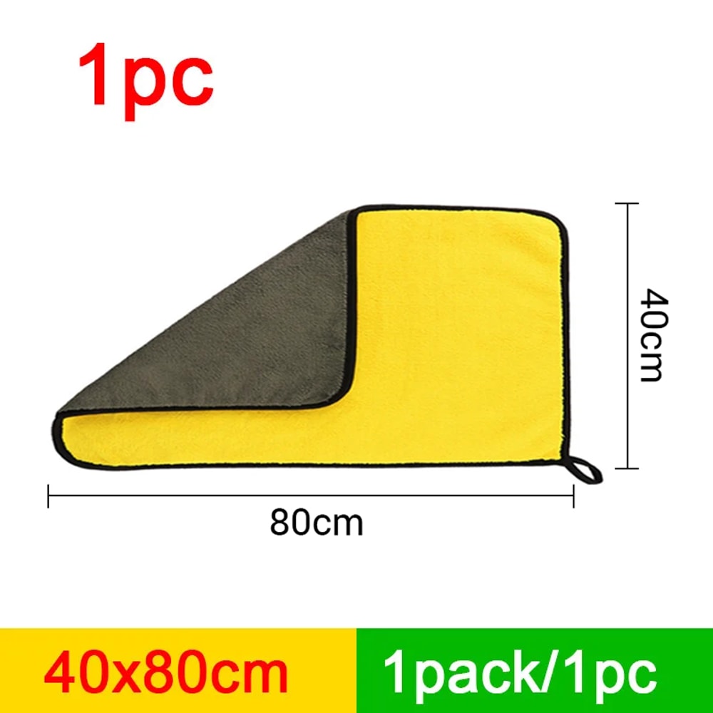 Microfiber Car Wash Towel Double Sided Coral Velvet For Super Absorbent Drying 9