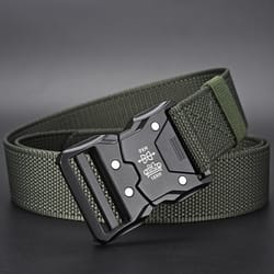 durable tactical waist belt with automatic buckle for outdoor adventures